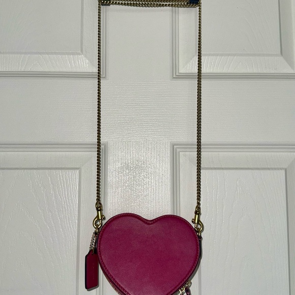 Coach Heart-Shaped Pink Crossbody Bag - Picture 3 of 5